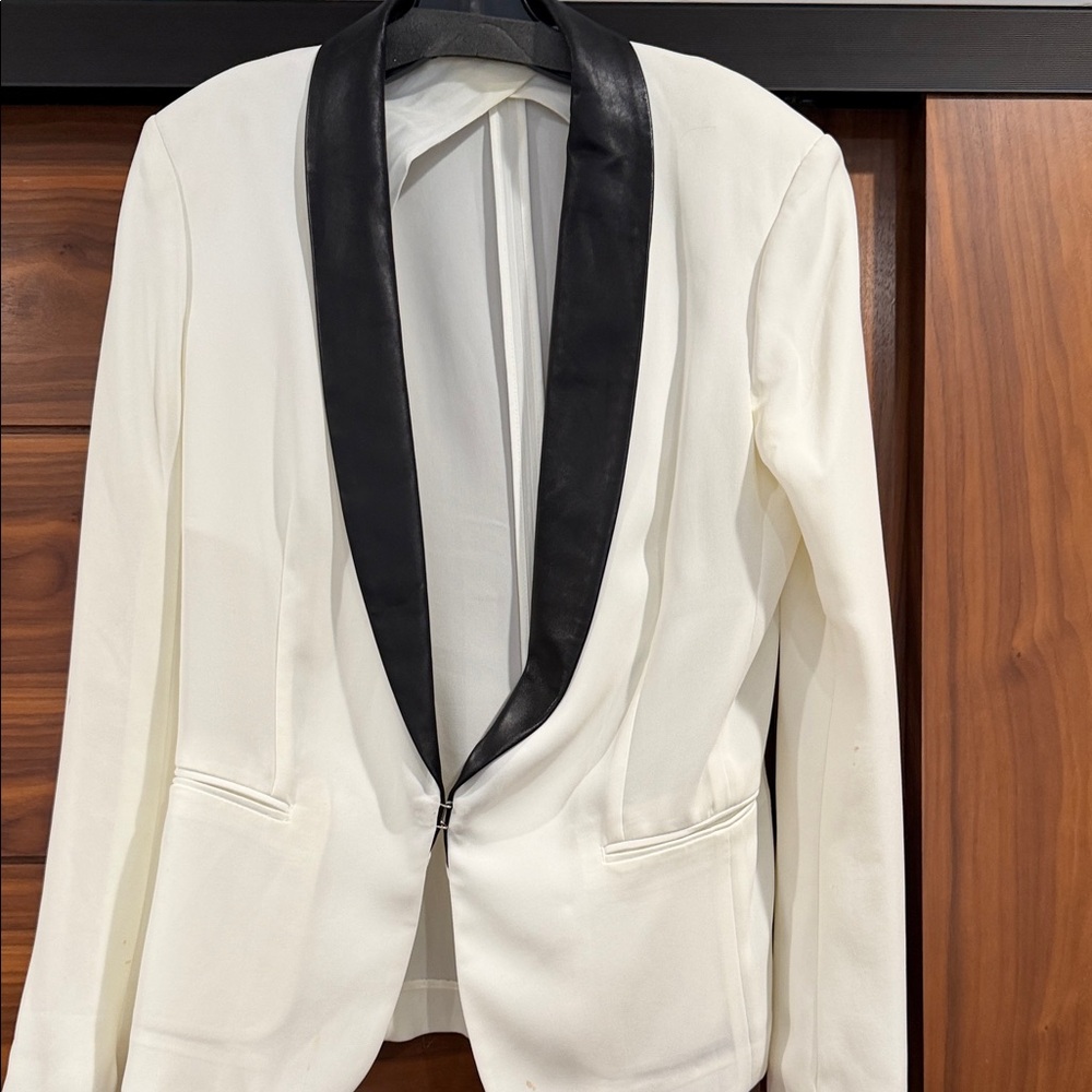 rag & bone White Blazer with Black Lapel